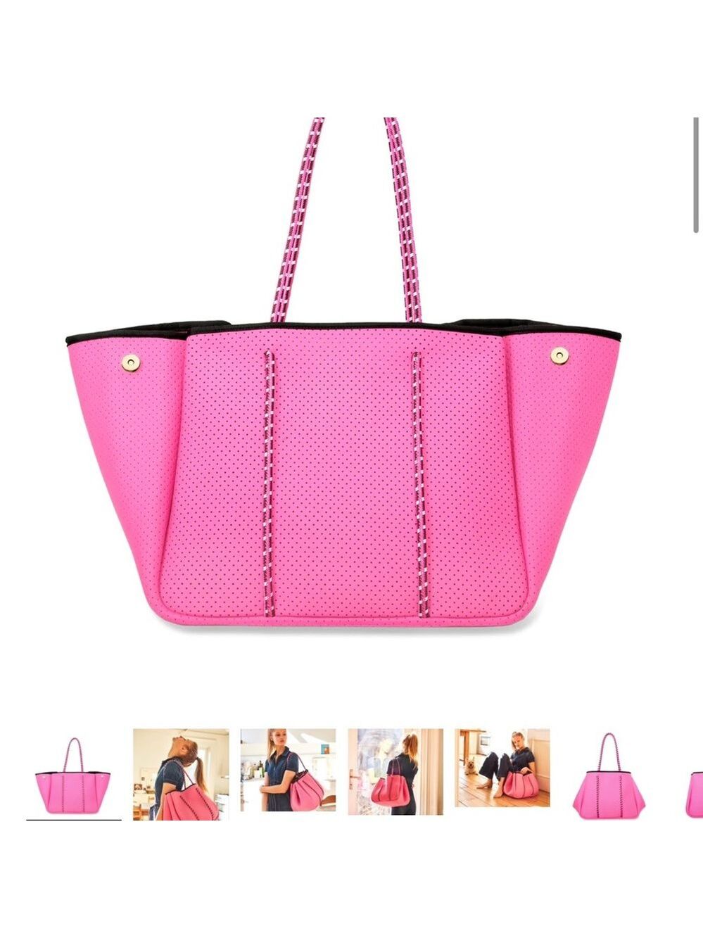 Annabel Ingall Sporty Spice Tote in Neon Rose - Picture 1 of 8
